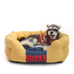 Pet Bed with pillow| Fashion Simple color-Breathable and Removable cover!