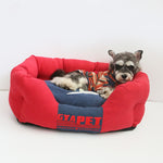 Pet Bed with pillow| Fashion Simple color-Breathable and Removable cover!