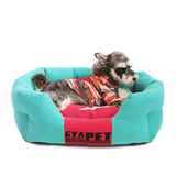 Pet Bed with pillow| Fashion Simple color-Breathable and Removable cover!